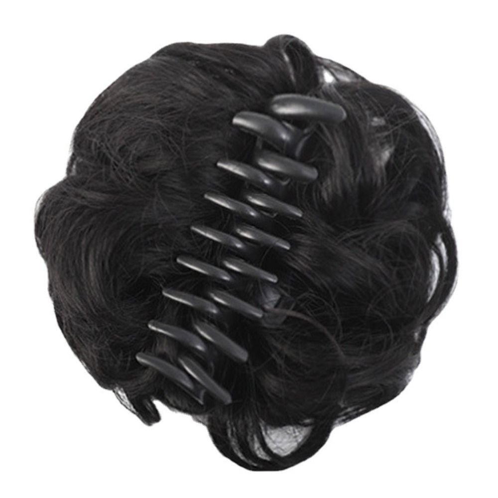 Wavy Hair Piece Messy Curly Hair Bun Invisible Hair Extensions Updo Synthetic Chignon Scrunchie Fake Hair Claw Clip Bun Women