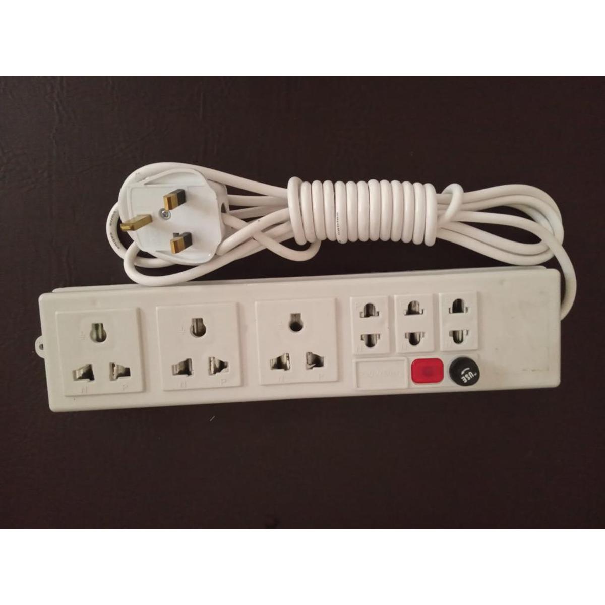 Prime Power Multi Plug Power Extension Cord High Grade Multi Functional Power Cord Socket Square Pin Made in Sri Lanka  6 Months Warranty  3.5 M, 5 M, 7 M Long Cable. 