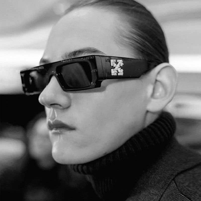 Women's Hip-hop Square Sunglasses Men Hole Design White Sun Glasses Blue Ladies Vintage Shados Eyewear UV Protection Moyao. 