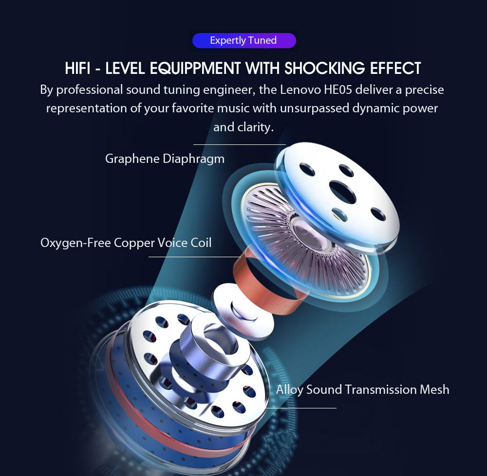 Lenovo HE05 Bluetooth Earphone IPX5 Waterproof Sport Headset Magnetic Neckband Wireless Headphone With Mic for iPhone Android. 