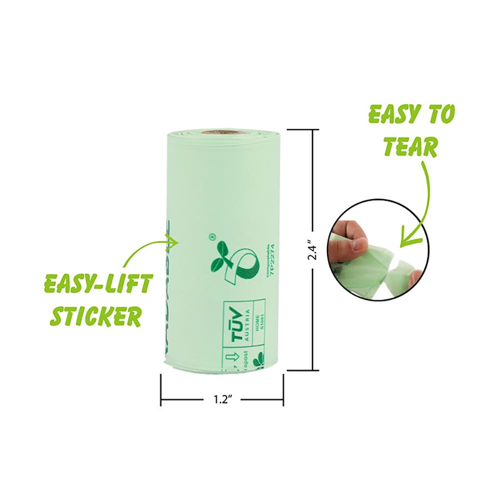 SF Degradable Corn Starch PLA Biodegradable Pet Garbage Bag Compostable Outdoor Clean Box Waste Bag Vest Style Cat Dog Poop Trash Bags Outdoor Pets Pick up Tools Pet Accessories. 