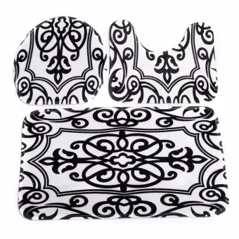 white bath mat set