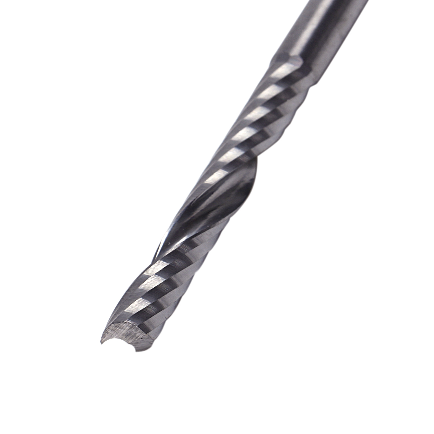 10Pcs Cnc Router Bits 3.175 X 22Mm Single Flute Spiral Carbide. 