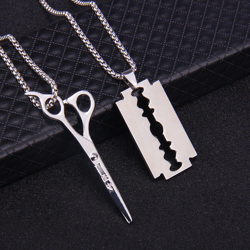 BAC Men's Necklace Hip Hop Punk Trident Pendant. 