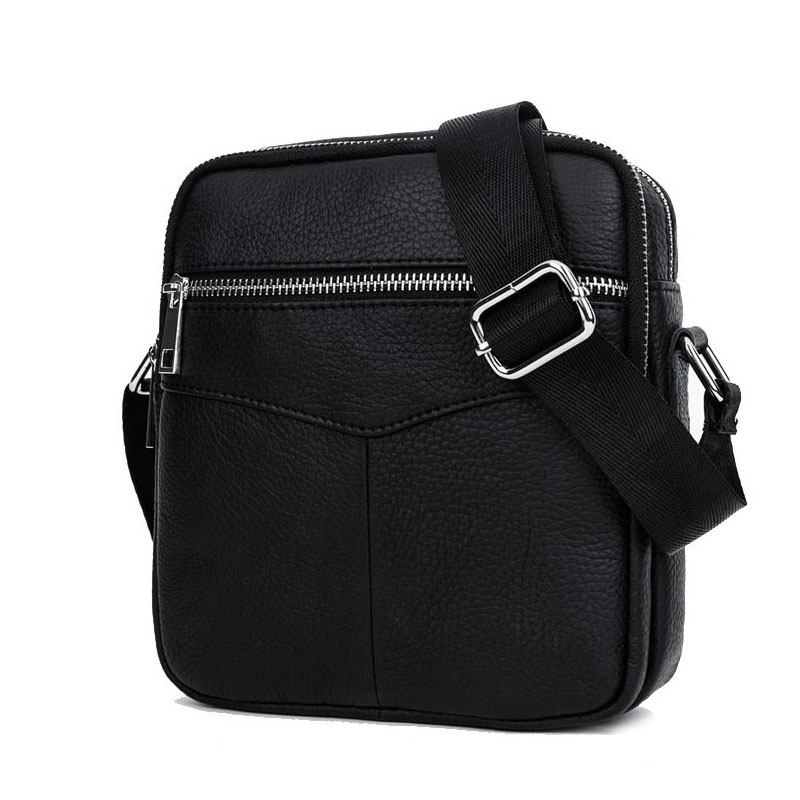 bullcaptain men genuine leather shoulder bag