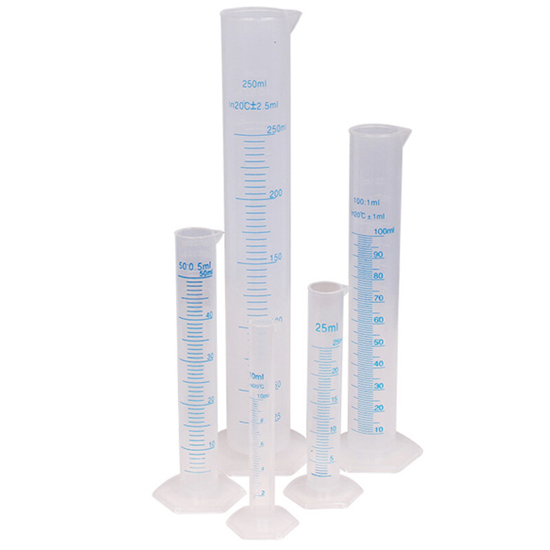 【ZOSR】Plastic Measuring Cylinder Laboratory Test Graduated Tube Motor Oil Measuring Cup 10ml/25ml/50ml/100ml/250ml. 