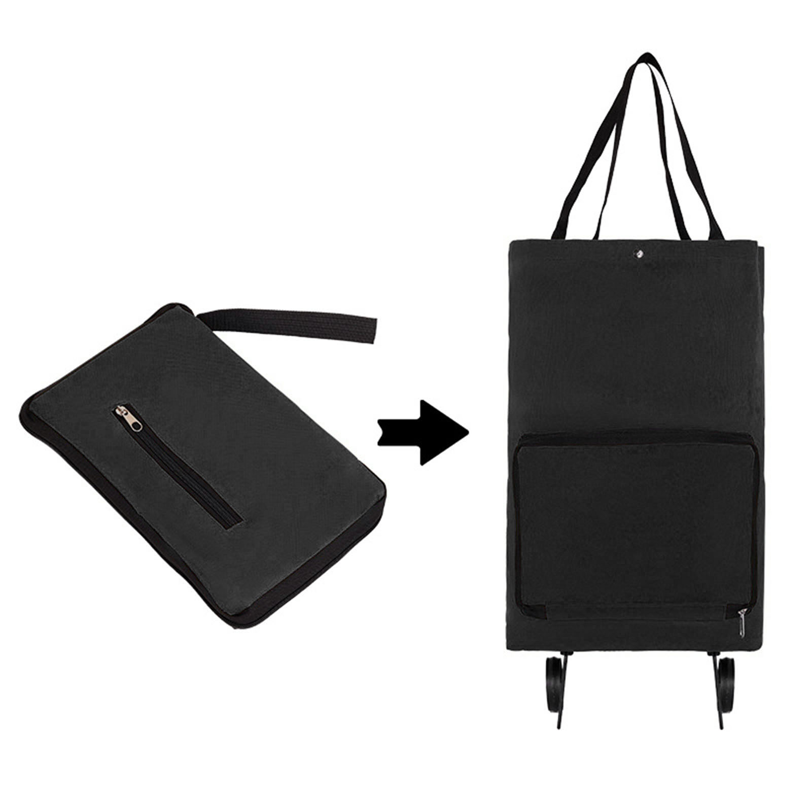 Eco-friendly Shopping Cart Large Capacity Foldable Shopping Cart Trolley Bag with Wheels Waterproof Portable Hand-pulling Grocery Bag. 