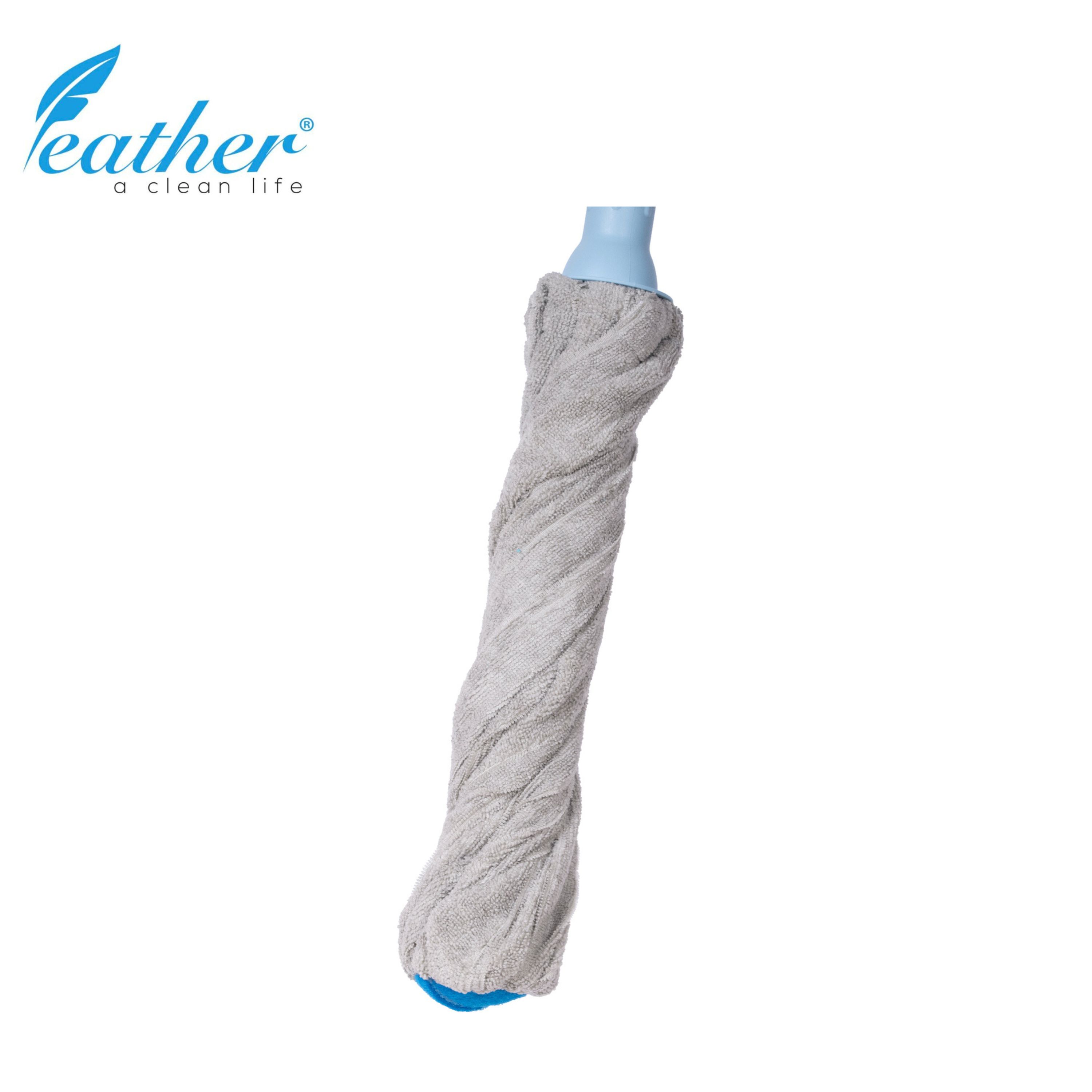 Microfiber Twist Mop with 120cm Plastic Coated Metal Handle. 