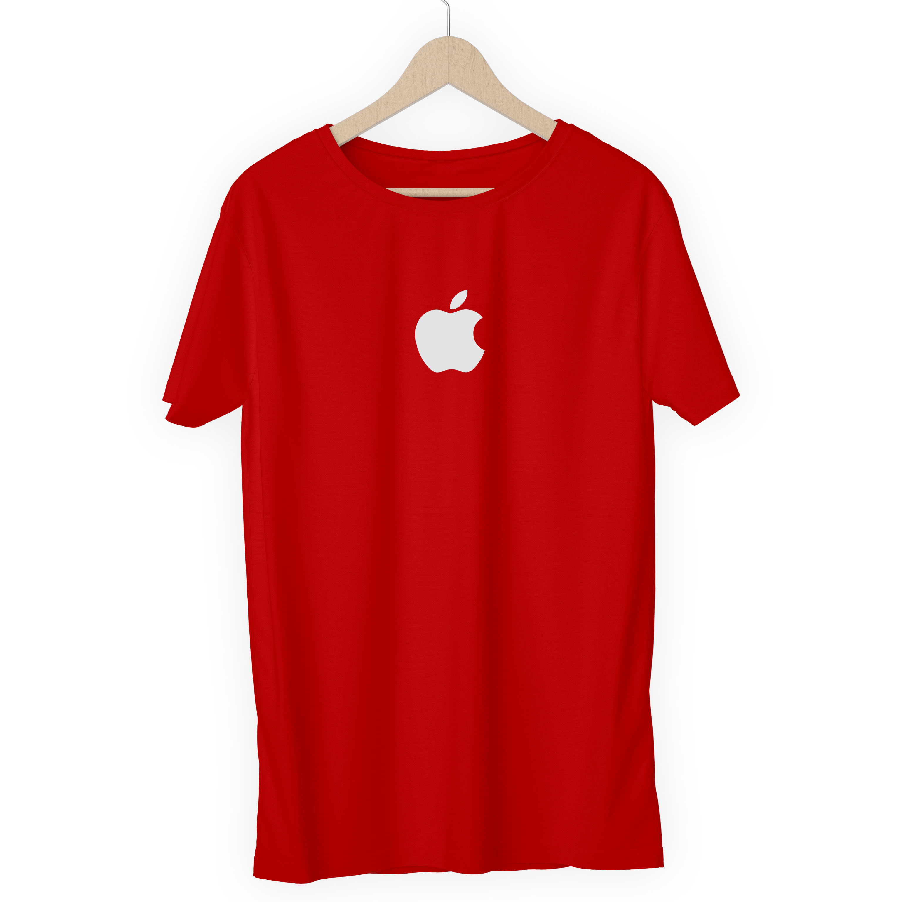 Apple Logo Print Black | White | Red | Maroon | Navy Blue | Yellow Color T Shirt , t shirt for men. 