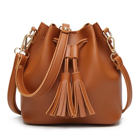 ladies leather bucket bags
