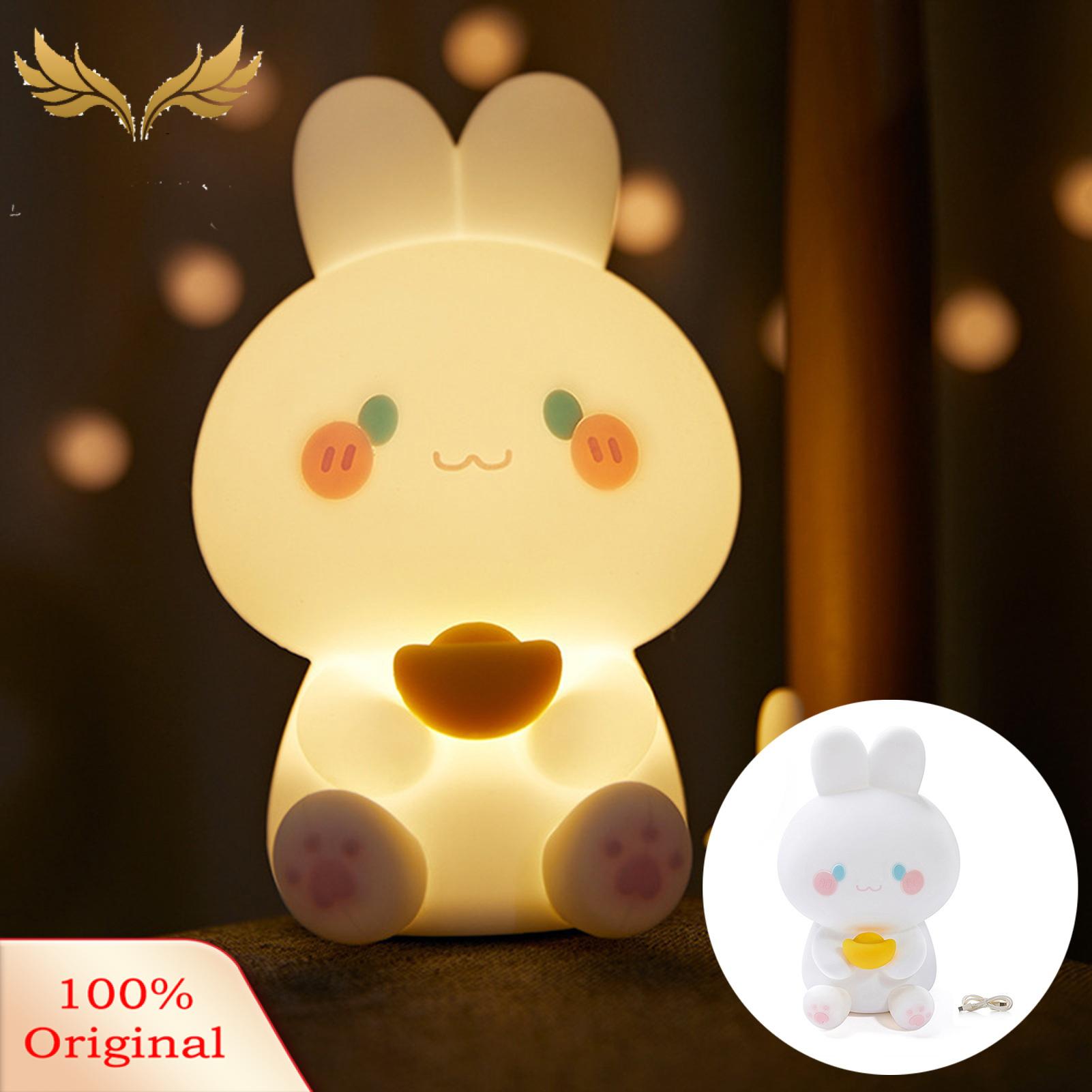 SuperRide Rabbit Desk Lamp Soft Lighting USB Charging Bunny LED Night Light Decor