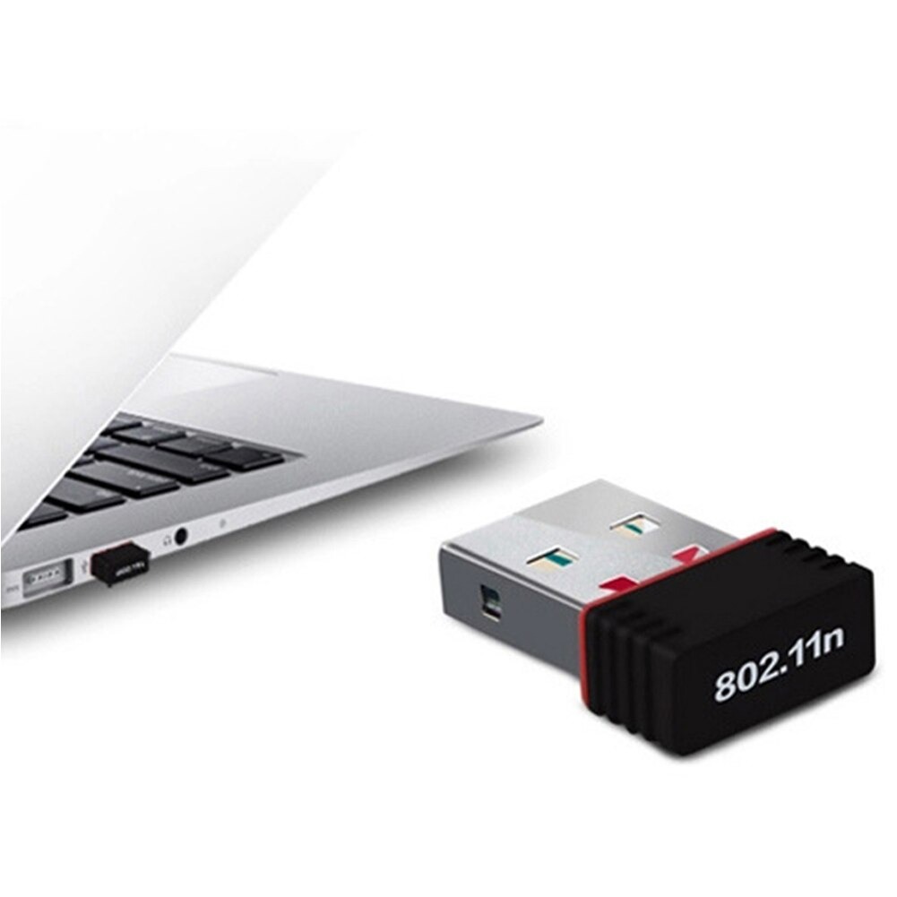 High Speed 150Mbps 2.4 Ghz Nano Wireless USB 2.0 Wifi Adapter 802.11N Windows, Linux, Mac OS. 