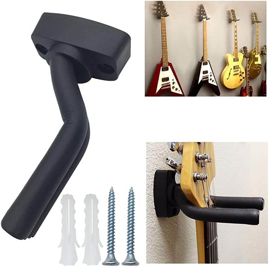 Guitar Hanger Stand Holder Wall Mount Display Acoustic Electric Guitar - Violin Hanger, Mandolin Hanger blackblack. 