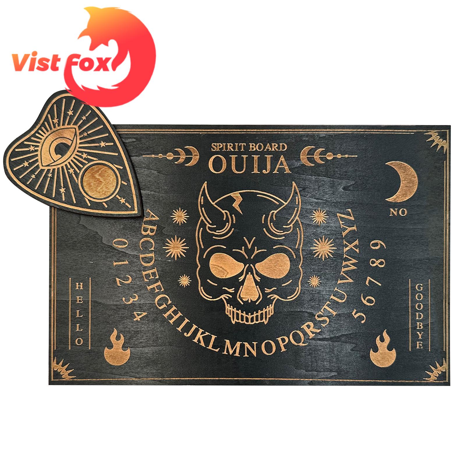 Wood Surface Ouija Board Spooky Halloween Spirit Game Board Perfect Festival Decoration Halloween Ouija Board. 