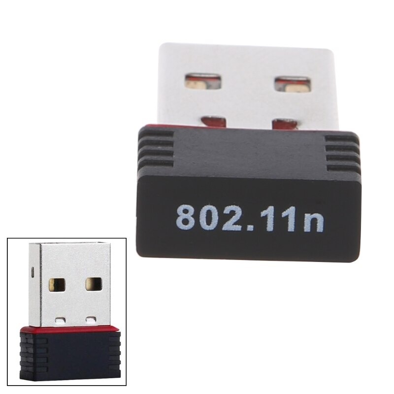 High Speed 150Mbps 2.4 Ghz Nano Wireless USB 2.0 Wifi Adapter 802.11N Windows, Linux, Mac OS. 
