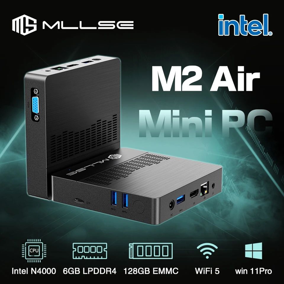 ミニPC MLLSE PC M2 Air Intel Gemini Lake N4000 res_af7002c69150fdf3c33753473b