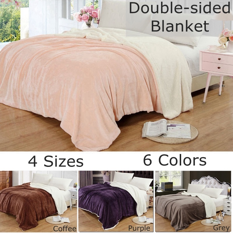 double bed blanket size