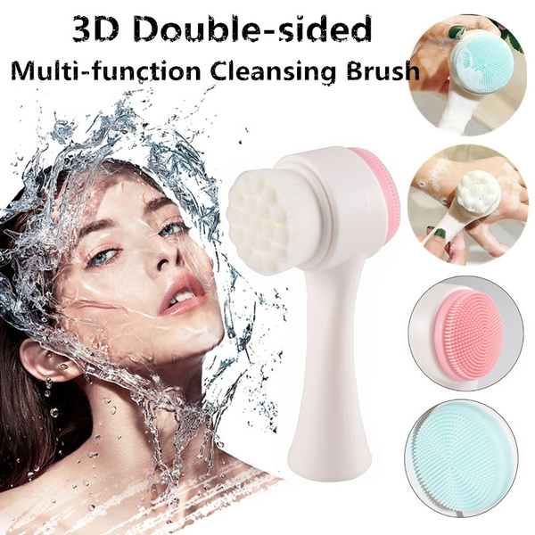 Doublesided Silicone Face Cleansing Brush Facial Cleanser Blackhead