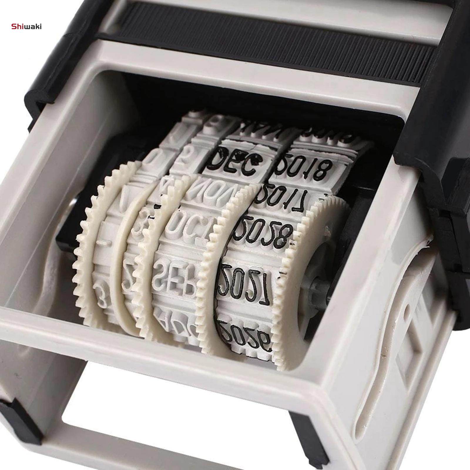 Self Inking Date Stamp with Adjustable Date Embellishment Crafts Business Print Stamp Office Years Month Day Shipping Due Date DIY Diary. 