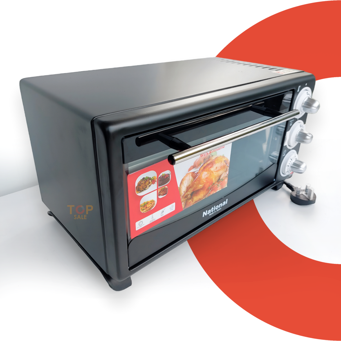 National Electric Oven 1.5kg grill & bake 23L. 