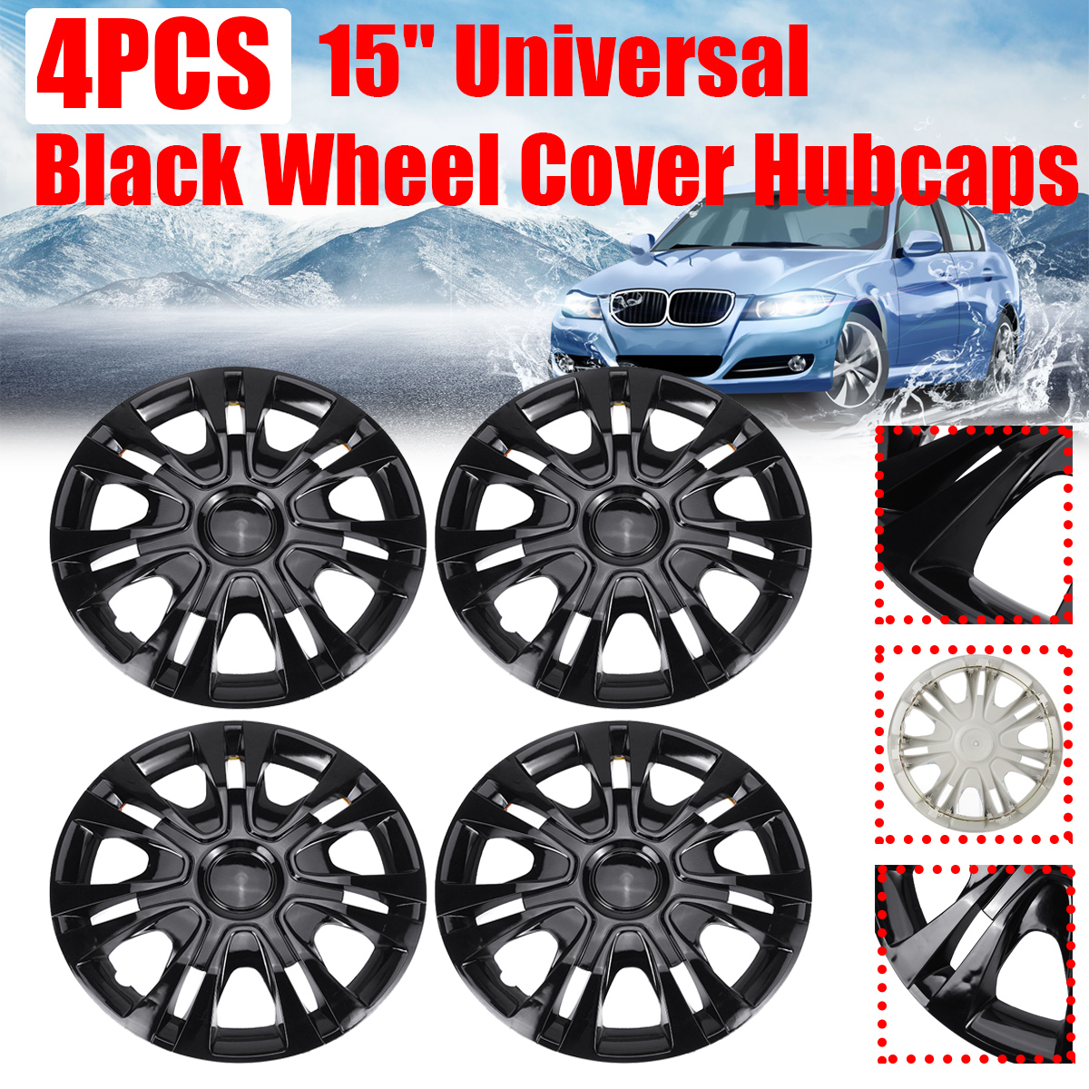 15 universal hubcaps fast shipping and best service
