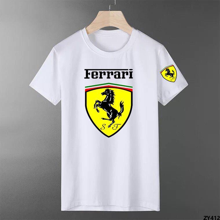 Car Cotton World Men's and Women's Clothes Porsche LOGO Clothes Famous Car Short Sleeve Ferrari T T-shirt Logo