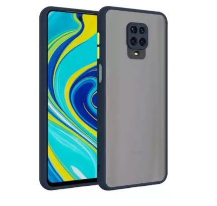 New Style Shockproof Hybrid matte Gingle Phone Cover + Tempered Glass Screen Protector for Redmi Note 9S / Note 9 Pro. 