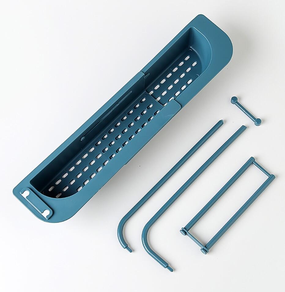 Kitchen Sink Shelf / Kitchen Basket shelf Holder / Kitchen Telescopic Sink Rack Holder / Bathroom Sink Holder with Drainer. 