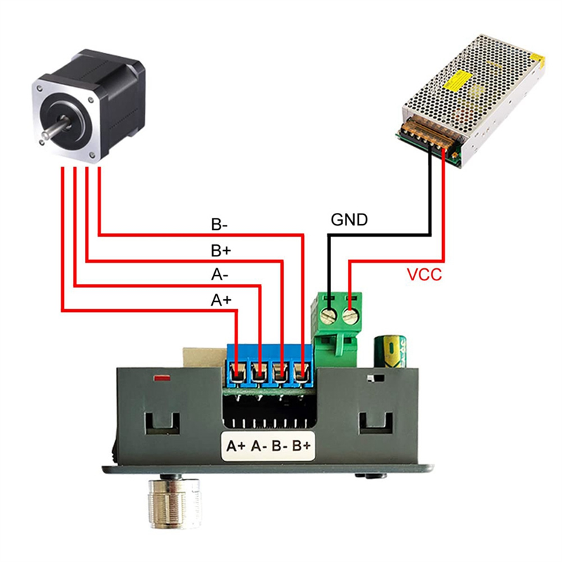 ZK-SMC02 Stepper Motor Driver Controller Motor Driver Controller Integrated Board Forward/Reverse Pulse Speed Angle ControlModule for 42 57Motor. 