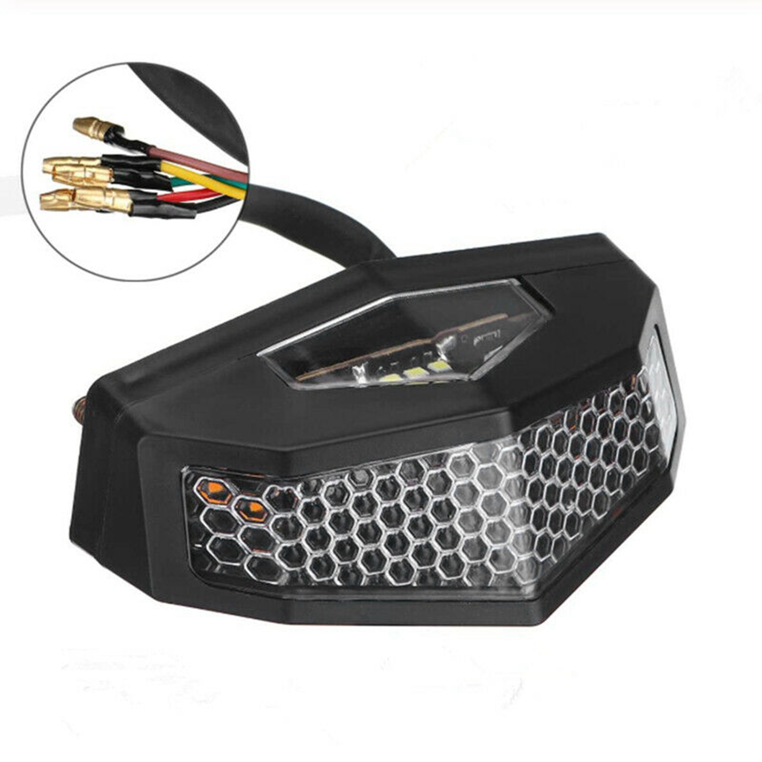 Universal LED Turn Signals Modified Tail Light Cafe Racer Brake Lamp. 