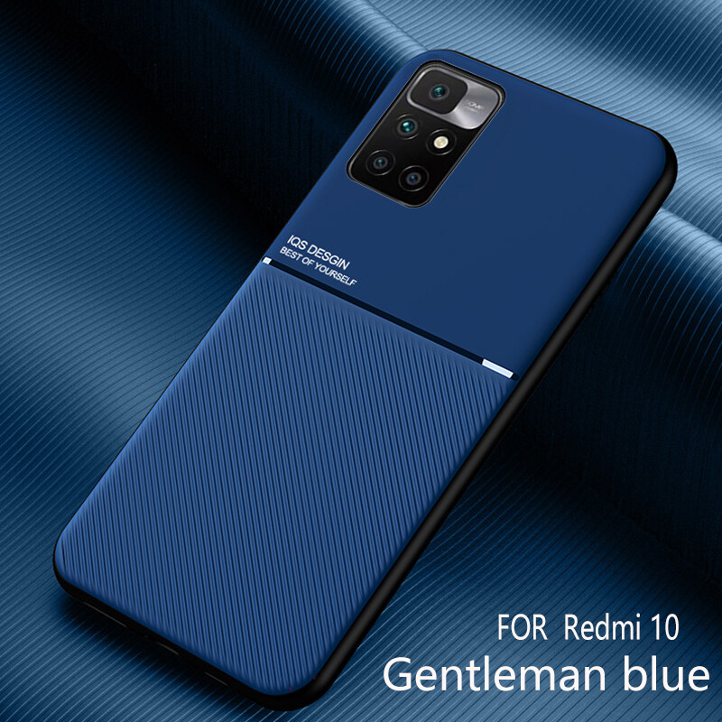 Case For Xiaomi Redmi 10 2022 / Redmi 10 Prime Casing Anti-fall Soft Non-slip Silicone Grain Back Cover. 