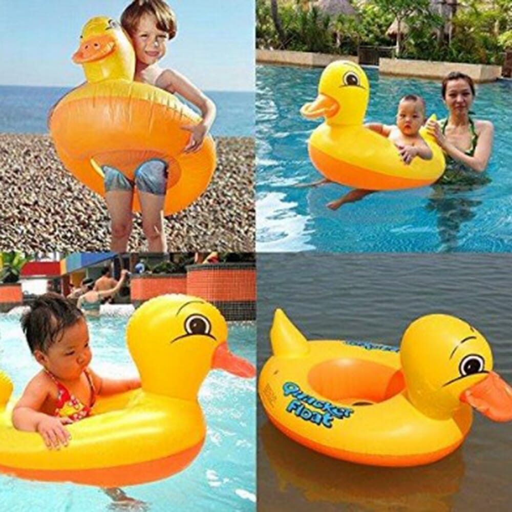 Inflatable Swimming Pool Swim Float for Baby - Pool Float, Inflatable Baby Pool Float, Baby Swimming Float, Inflatable Pool Float Swimming Ring, 3month - 6years Old Baby Yellow Duck Swimming Pool Toys. 