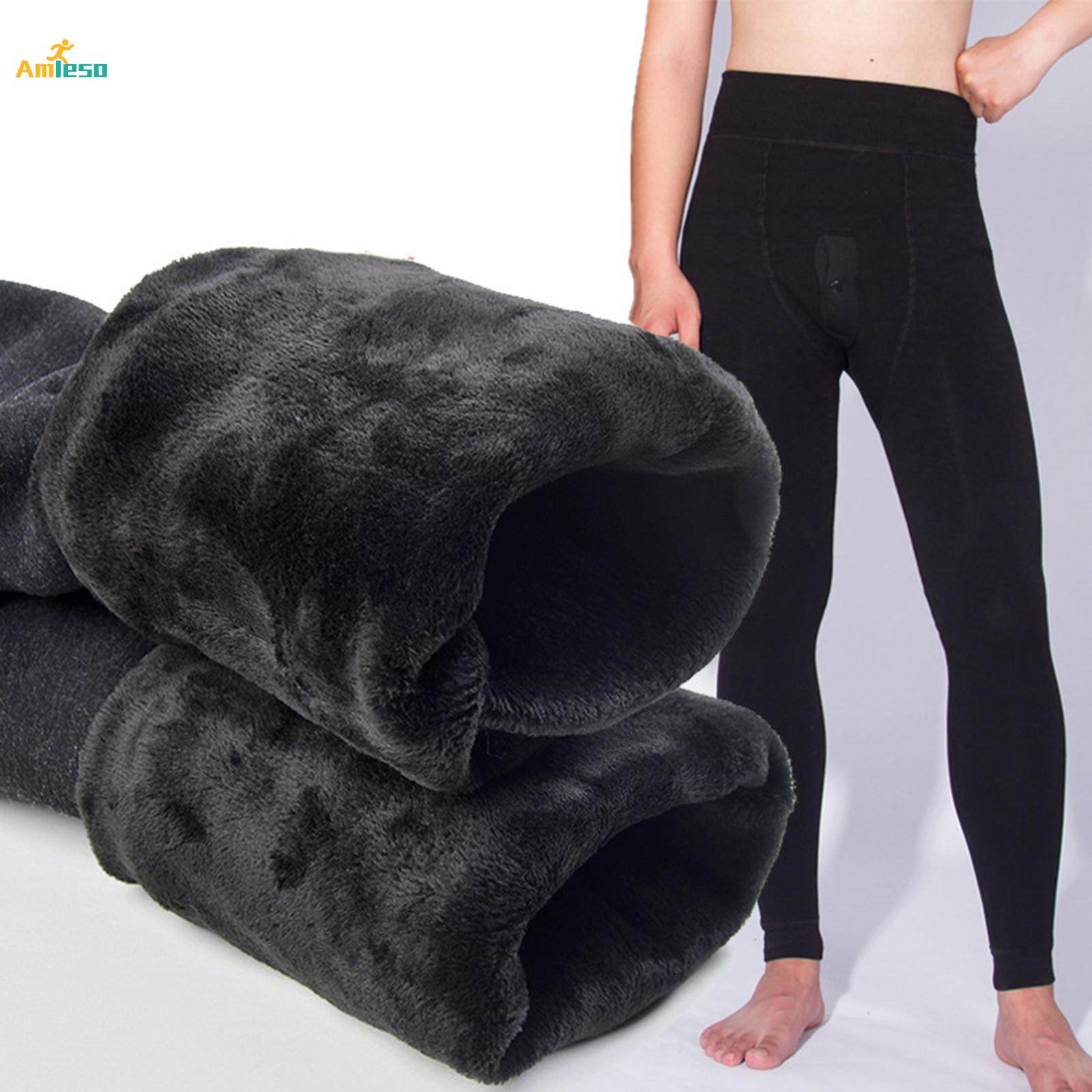 Fleece lined leggings sales for men