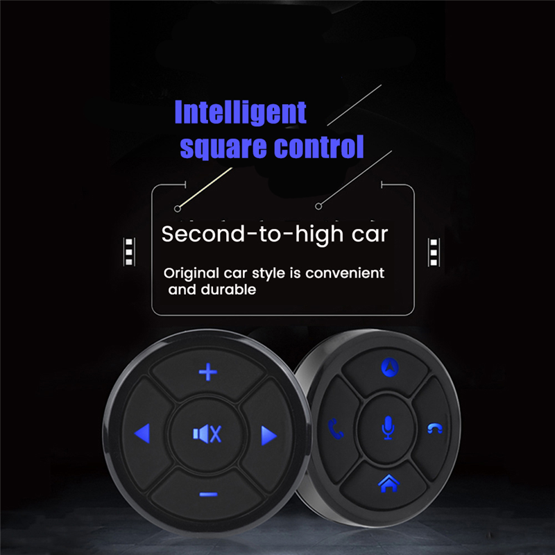 2PCS Car Steering Wheel Control Key Smart Wireless Remote Control Button Accessory Part Kit for Car Navigation DVD Steering Control. 