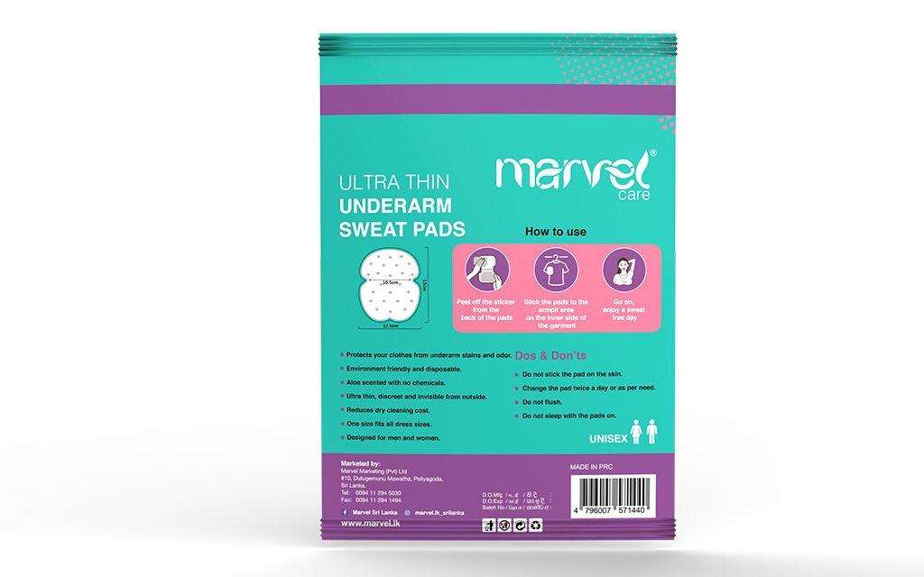 Marvel Underarm Sweat Pads - 10 Pads. 