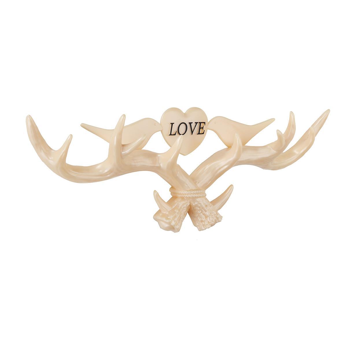 Plastic Vintage Deer Antler Wall Hanger Decoration Coat Hook And Hat Rack 4 Color. 
