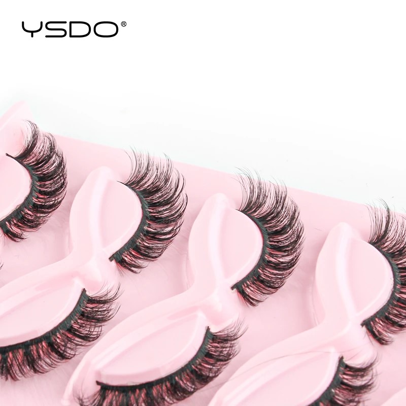 High Quality YSDO 3D Natural Reusable Soft Eye Lashes Half False Fake Makeup Eye Lashes 3 Pairs Set (Lowest Price Guarantee). 