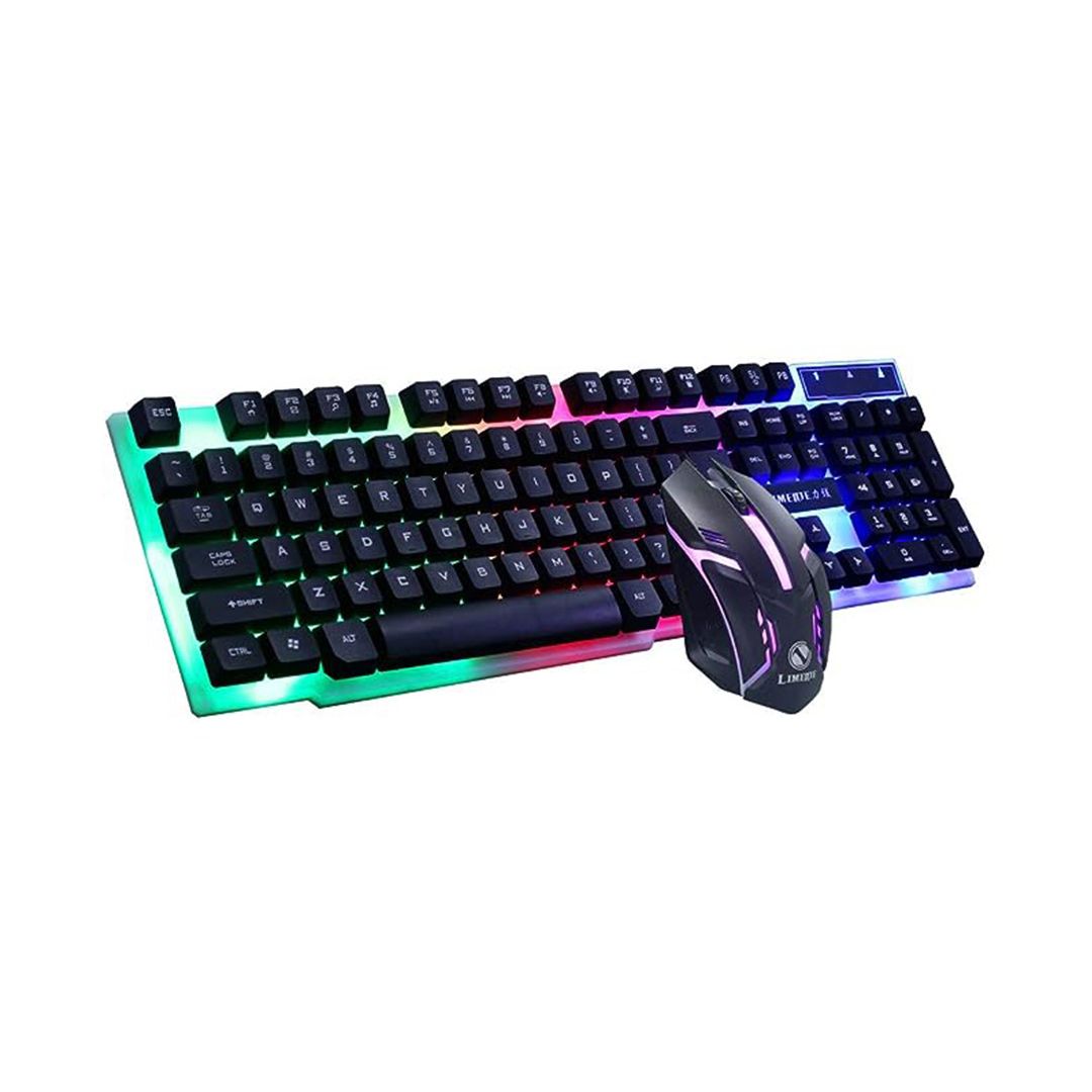 Limeide Rainbow Wired Gaming Keyboard Mouse GTX300