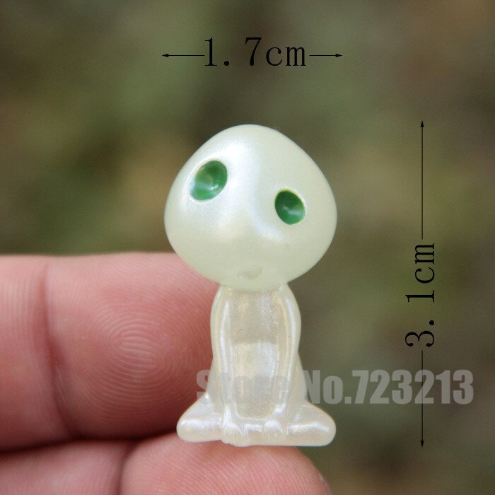 【World Supermarket 2021】Kodama Luminous 5pcs/lot Princess Mononoke Hime Figure Cute Tree Elves Cartoon Movie Resin Toys. 