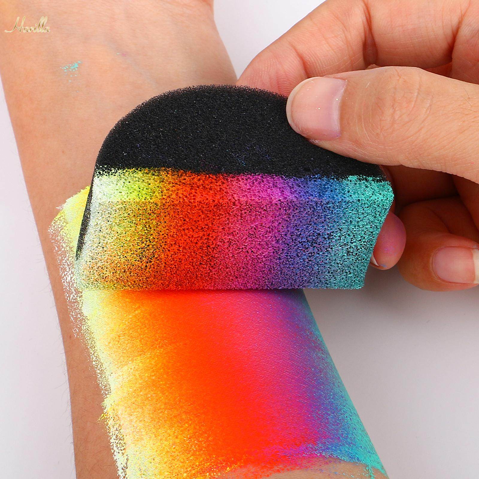 10Pcs Face Paint Sponge Face Painting Sponges High Density Face Painting Supplies Large Semicircle. 