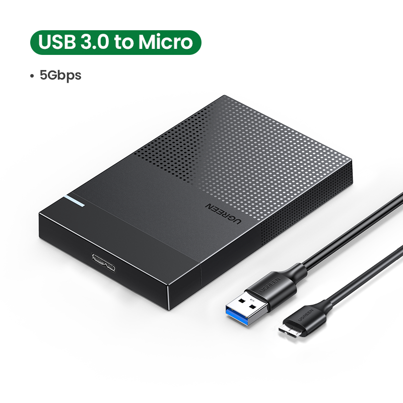 (Only Case Included) UGREEN HDD Case 2.5" Hard Drive Enclosure USB Type