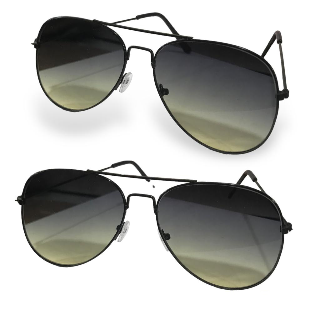 Double shade 2024 aviator sunglasses