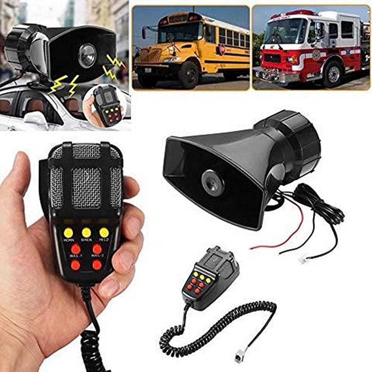 VIP Siren Horn 12V 100W Hi Quality 7 Sounds. 