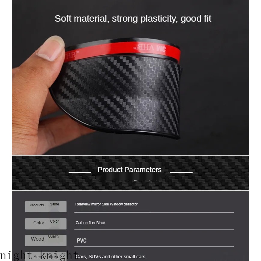 Night Knight MazdaCar Rearview Mirror Rain Eyebrow Suitable For Mazda speed CX-30 CX-8 Mazda3 CX-3 CX-9 Mazda6 CX-5 Mazda2. 