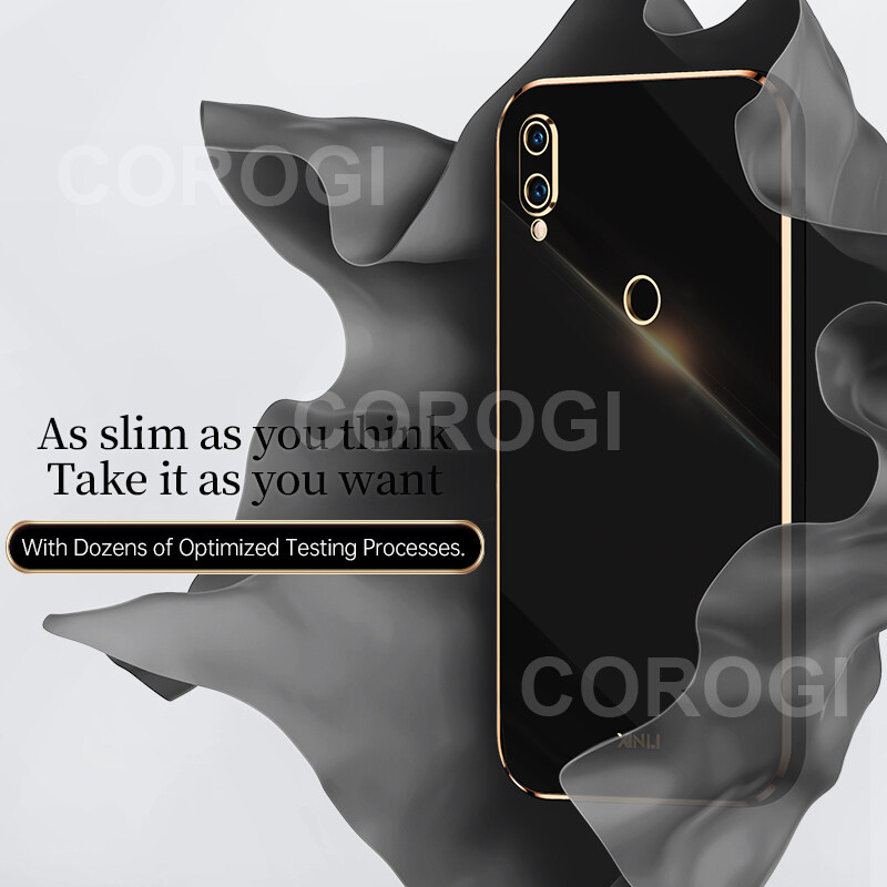 For Huawei Honor 10 Lite Back Cover Luxury 6D Plating Square Frame Shiny Case Camera Lens Protection Soft Silicone Mobile Phone Cases. 