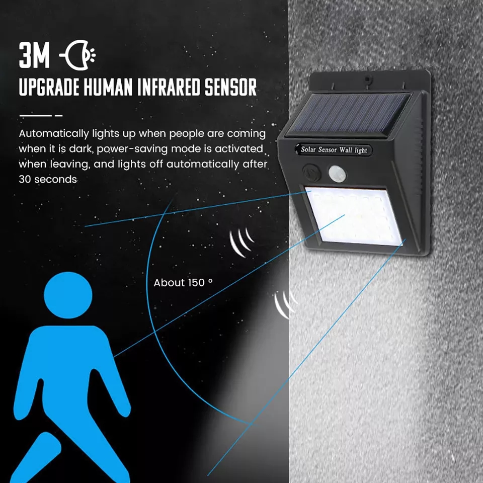 Solar Flash Light Light Motion Sensor Waterproof Sunlight Garden Decoration Street Lights Outdoor Options available Solar Powered Lantern Wall Lamp LED Sola Light White LED. 