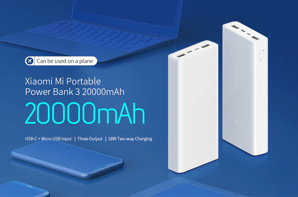 xiaomi power bank 3 plm18zm 20000mah