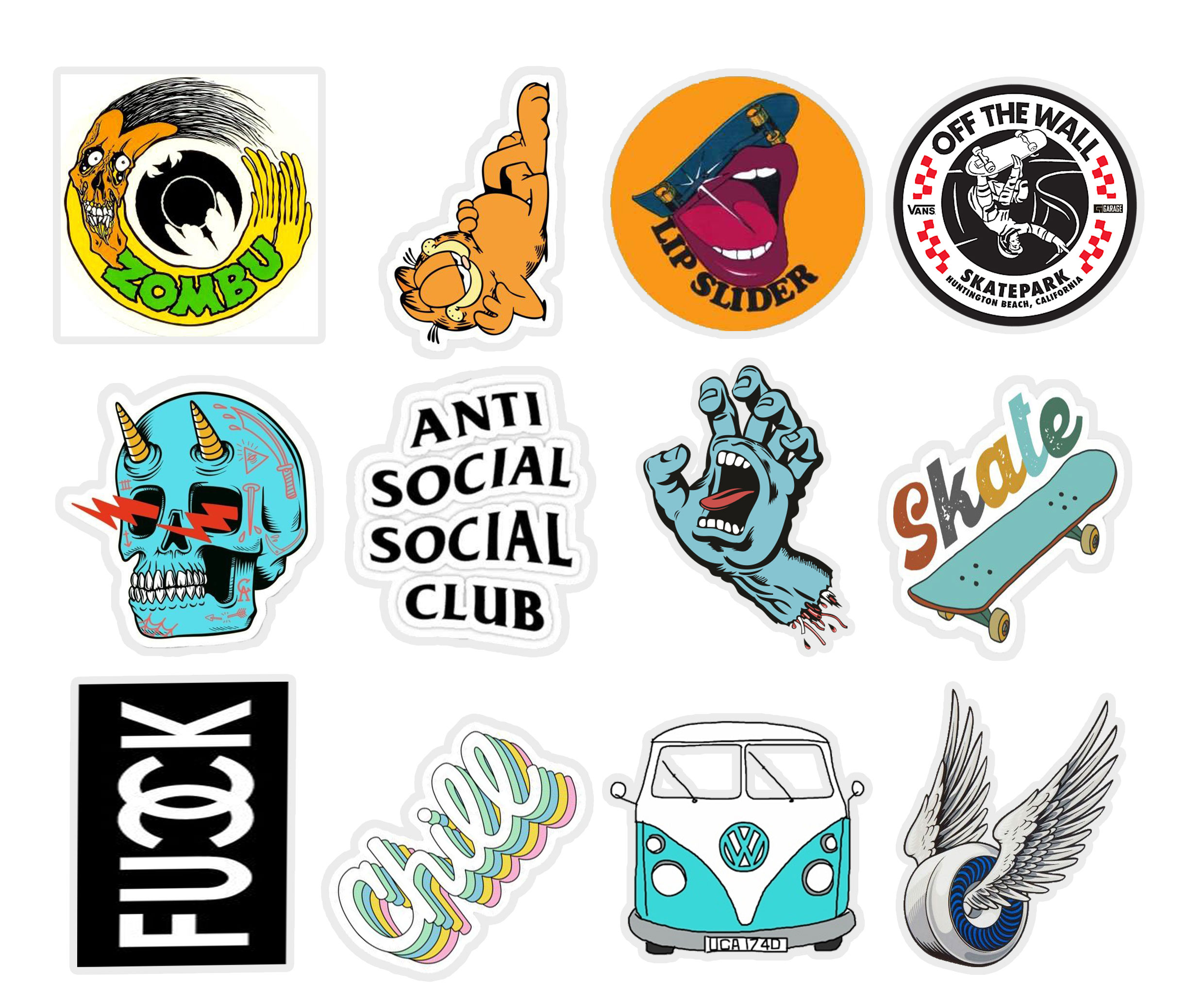 20/40pcs Fashion Brand Stickers Logo Signs Symbols Stickers for Laptop Scrapbook Journal Kids Girls Boys Stickers. 