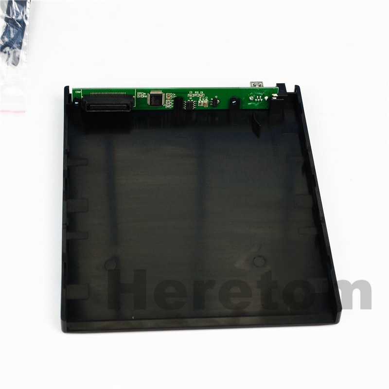 12.7mm USB 2.0 DVD/CD-ROM Case PATA SATA Drive External Enclosure For Laptop. 