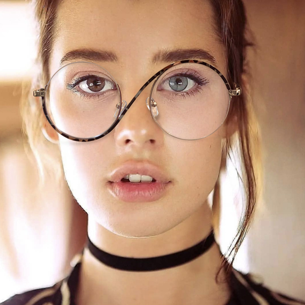 Flat Anti Blue Asymmetric Frames S Eyeglasses Lens Half Glasses Frame. 